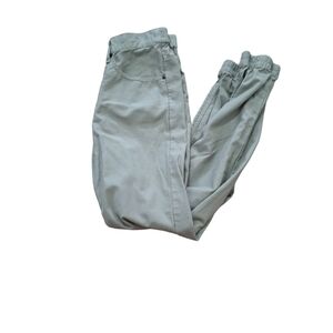 Rag & Bone Engineered Jogger Button Fly High Waist Pants, Olive Green, Sz 24